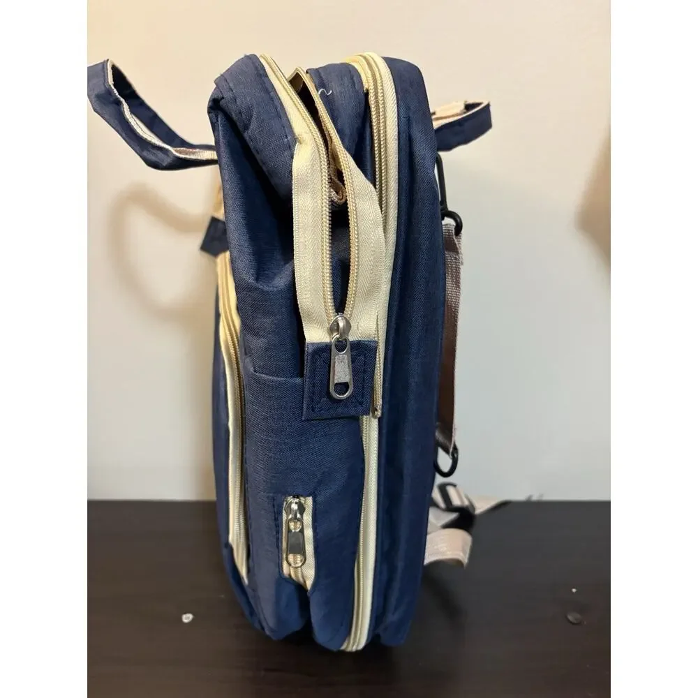 New Diaper Bag Backpack Navy Blue Baby Travel Bag Changing Pad Insulated Pockets